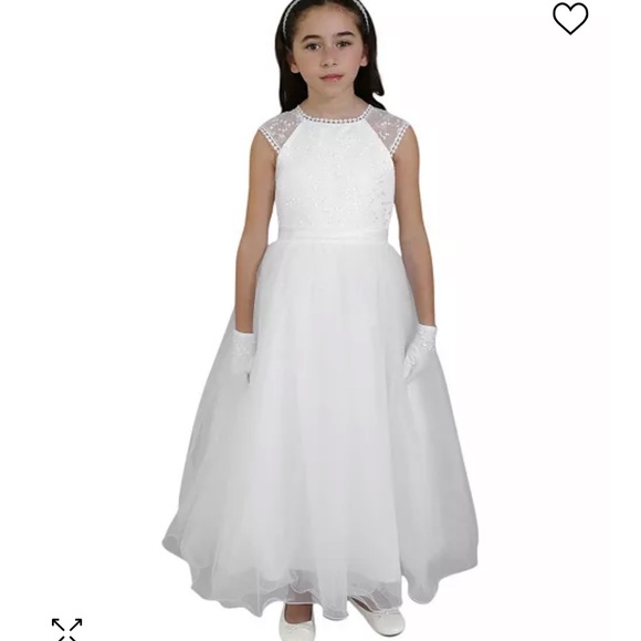 US ANGELS HELENA WHITE COMMUNION DRESS. - Picture 1 of 13